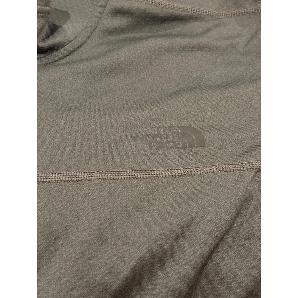 The North Face Mens XXL Charcoal Grey Quarter Zip Pullover Thumbholes Active Top